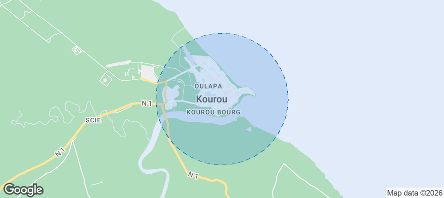 Kourou Airbnb map